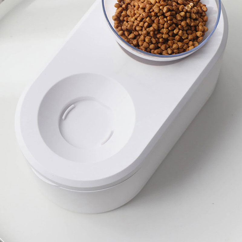 Transparent Double Tilted Bowl – Comfortable Neck-Friendly Meals